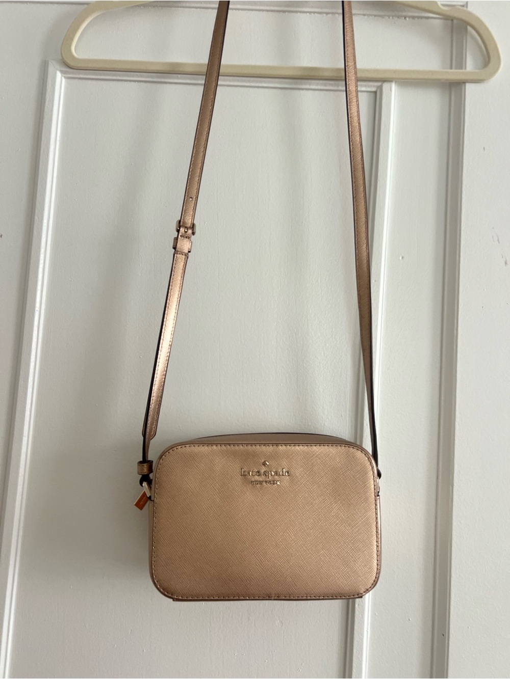 kate spade Metallic Rose Gold Crossbody Bag
